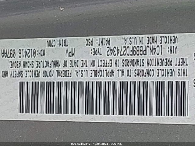 1C4NJPBB9FD274342 Jeep Patriot Sport