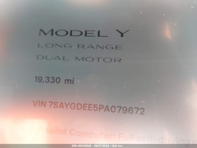 2023 TESLA MODEL Y 7SAYGDEE5PA079672 Photo 6