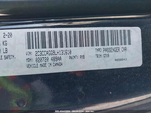 2C3CCAGG9LH131610 Chrysler 300 300s Awd