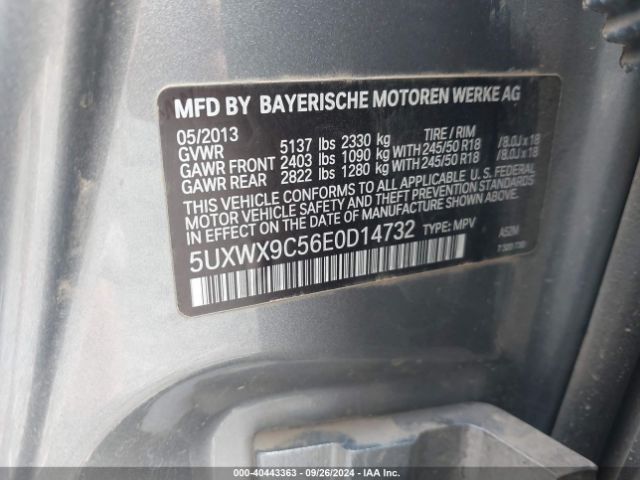 5UXWX9C56E0D14732 BMW X3 Xdrive28i
