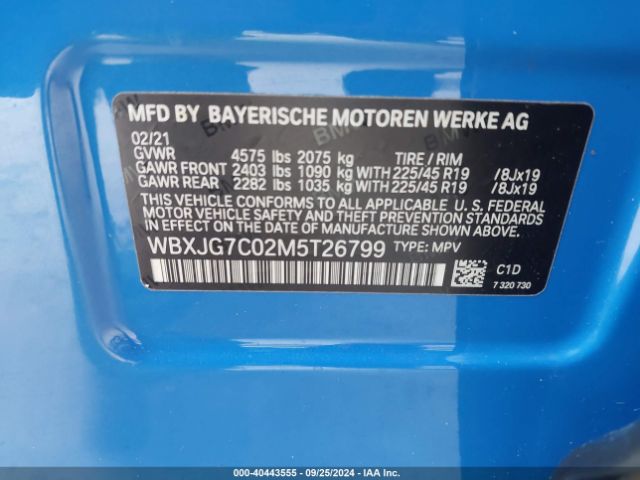 WBXJG7C02M5T26799 BMW X1 Sdrive28i