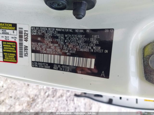 5TDKK3DC0ES410293 Toyota Sienna Le V6 8 Passenger
