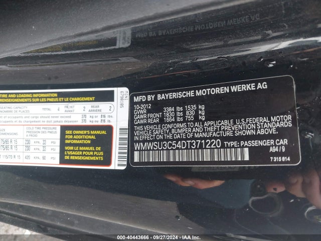 2013 MINI HARDTOP WMWSU3C54DT371220 Photo 8