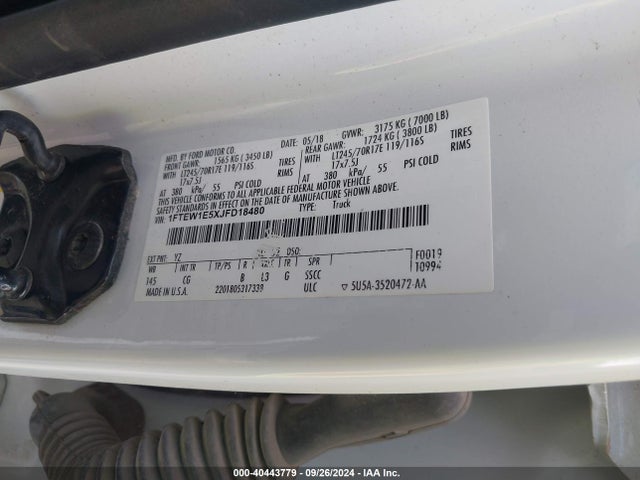 Ford F-150 Xl 2018 1FTEW1E5XJFD18480 Image 9