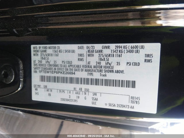 Ford F-150 Xlt 2023 1FTEW1EP8PKE26694 Image 9
