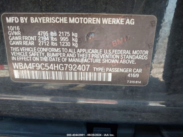 WBA4F9C54HG792407 BMW 430i Gran Coupe Xdrive