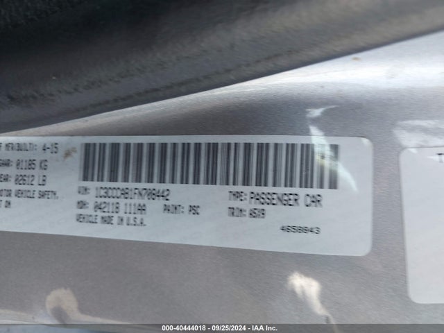 Chrysler 200 Limited 2015 1C3CCCAB1FN708442 Image 9