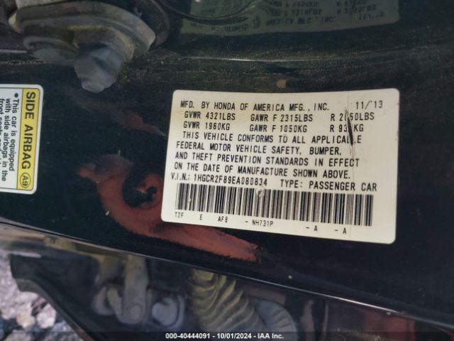 1HGCR2F89EA080834 Honda Accord Ex-l