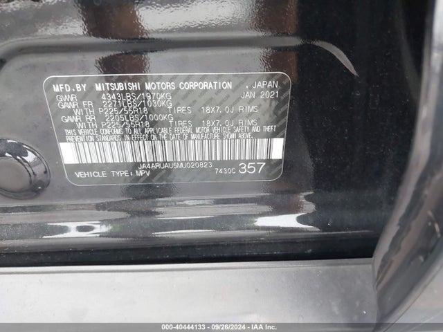 2021 MITSUBISHI OUTLANDER SPORT JA4ARUAU5MU020823 Photo 8