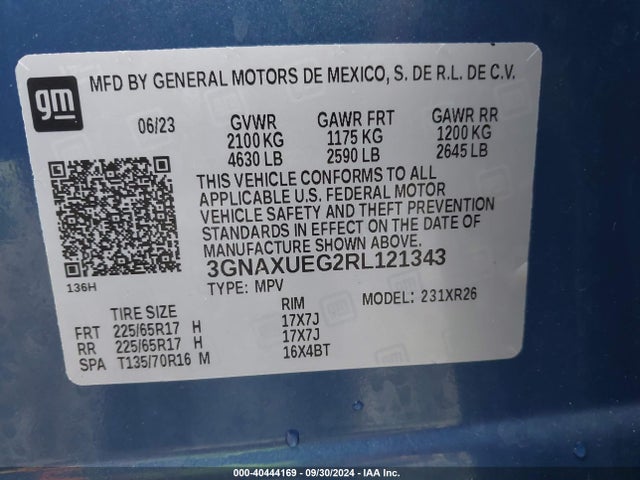 Chevrolet Equinox Awd Lt 2024 3GNAXUEG2RL121343 Image 9