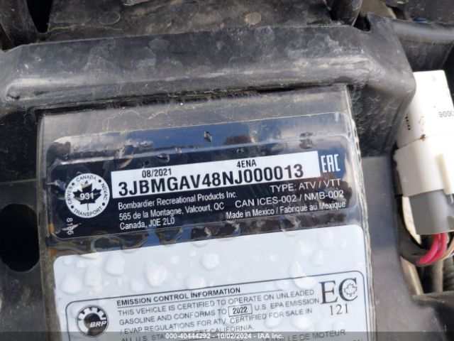 2022 CAN-AM RENEGADE 3JBMGAV48NJ000013 Photo 9