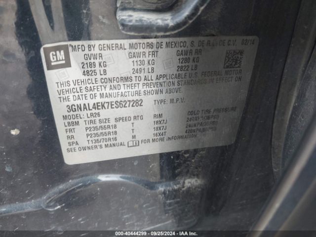 3GNAL4EK7ES627282 Chevrolet Captiva Sport Ltz