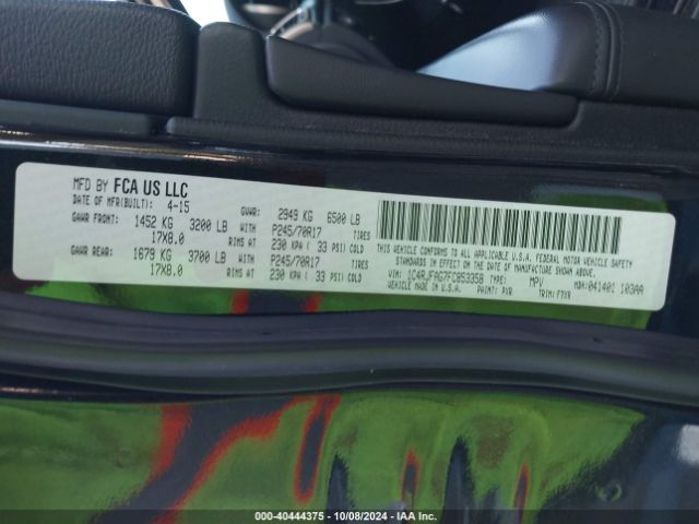 1C4RJFAG7FC853358 Jeep Grand Cherokee Laredo