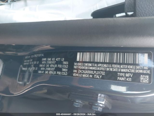 ZACNJABB8LPL01702 Jeep Renegade Altitude Fwd
