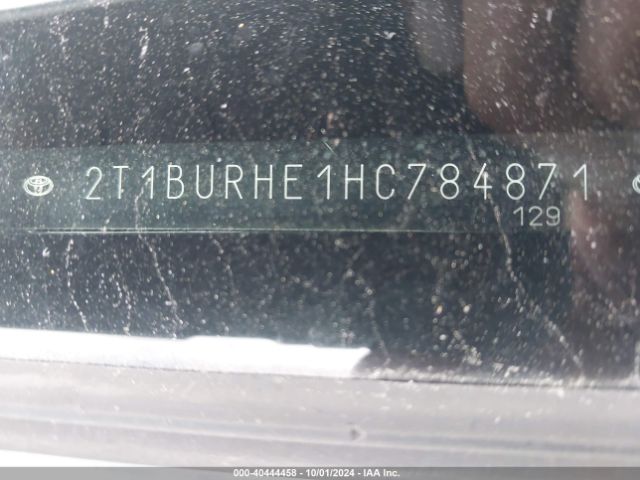 2T1BURHE1HC784871 Toyota COROLLA LE