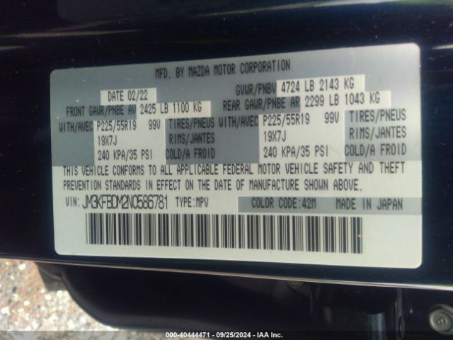 JM3KFBDM2N0586781 Mazda Cx-5 2.5 S Premium