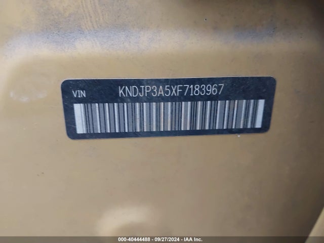 KIA SOUL + 2015 KNDJP3A5XF7183967 Image 9