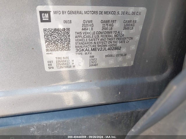 GMC Terrain Sle 2018 3GKALMEV2JL402862 Image 9