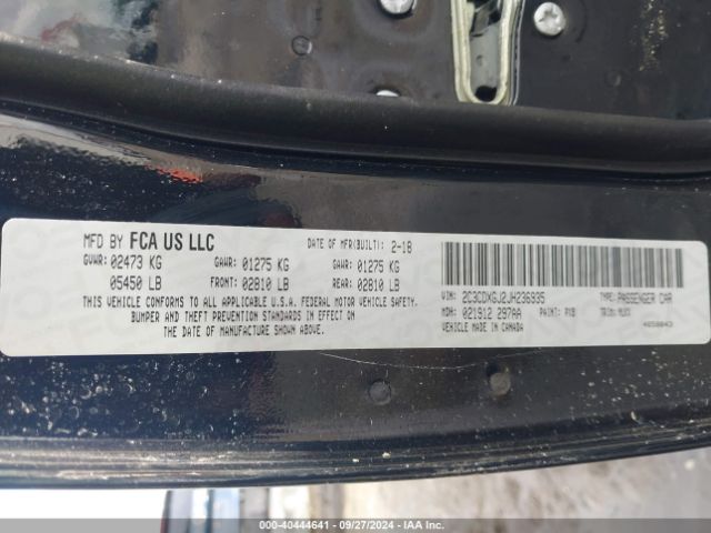 2C3CDXGJ2JH236935 Dodge Charger Daytona 392 Rwd