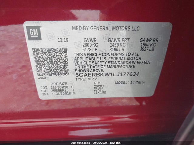 5GAERBKW1LJ177634 Buick Enclave Fwd Essence