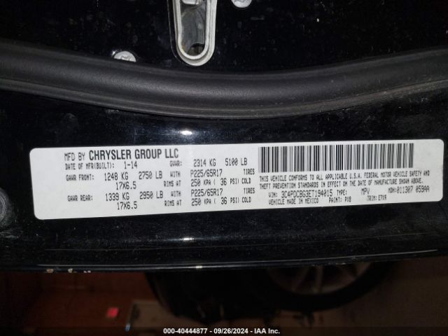 3C4PDCBG3ET194015 Dodge Journey Sxt