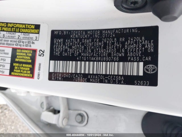 Toyota CAMRY SE 2024 4T1G11AK8RU890766 Image 9