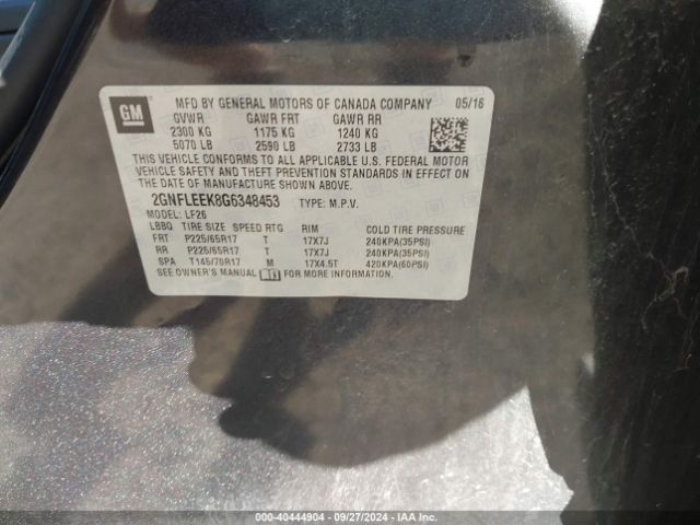2GNFLEEK8G6348453 Chevrolet EQUINOX LS