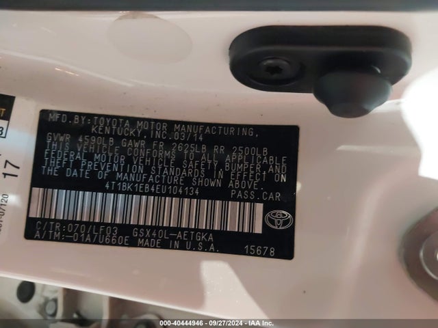Toyota Avalon Xle Premium 2014 4T1BK1EB4EU104134 Image 9