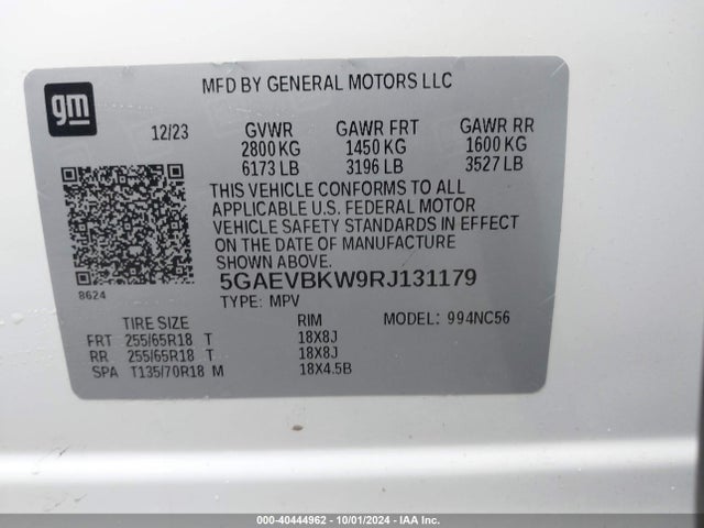 5GAEVBKW9RJ131179 Buick Enclave Premium Awd
