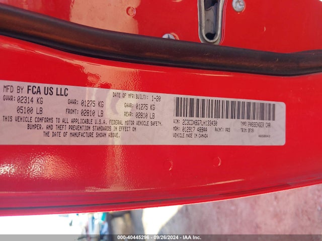 Dodge Charger Sxt Rwd 2020 2C3CDXBG7LH133430 Image 9