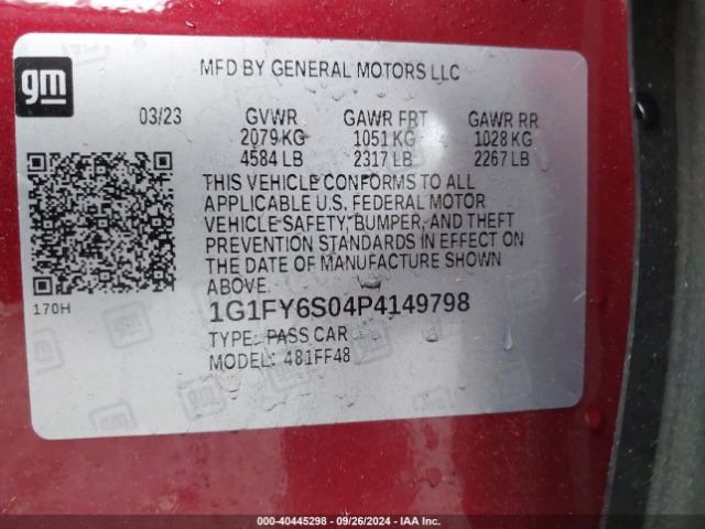 1G1FY6S04P4149798 Chevrolet Bolt Euv Fwd Lt