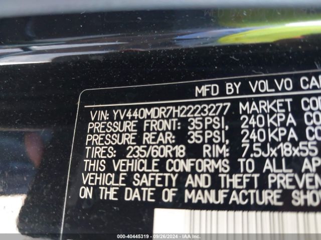YV440MDR7H2223277 Volvo Xc60 T5 Dynamic