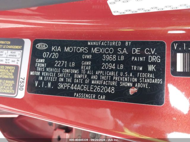 3KPF44AC6LE262048 KIA FORTE GT