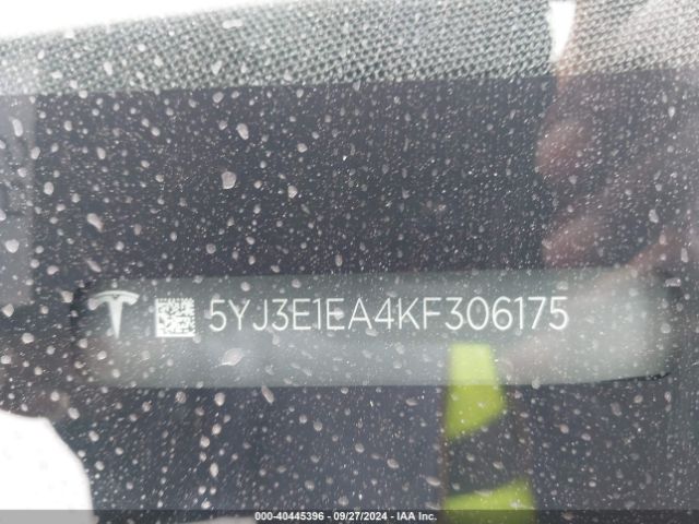 5YJ3E1EA4KF306175 Tesla Model 3 Long Range/mid Range/standard Range/standard Range Plus