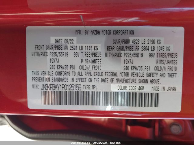 JM3KFBAY1P0125159 Mazda Cx-5 2.5 Turbo