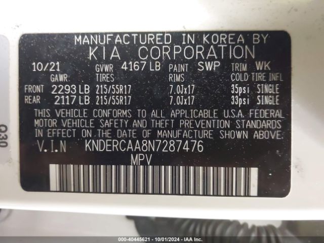 KNDERCAA8N7287476 KIA SELTOS EX