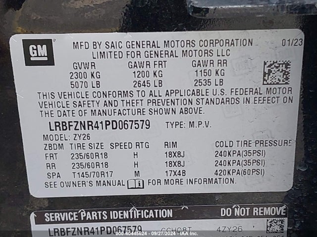 LRBFZNR41PD067579 Buick Envision Essence Fwd