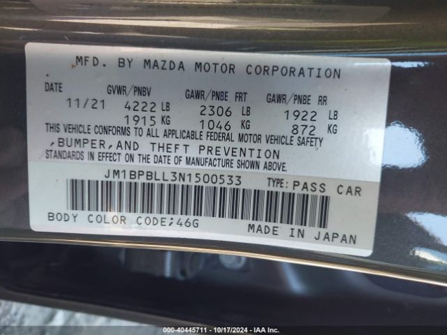 JM1BPBLL3N1500533 Mazda Mazda3 Preferred