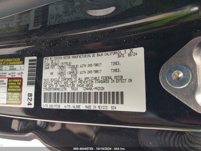 Toyota Tacoma Sr5 2024 3TMKB5FN9RM011270 Image 9