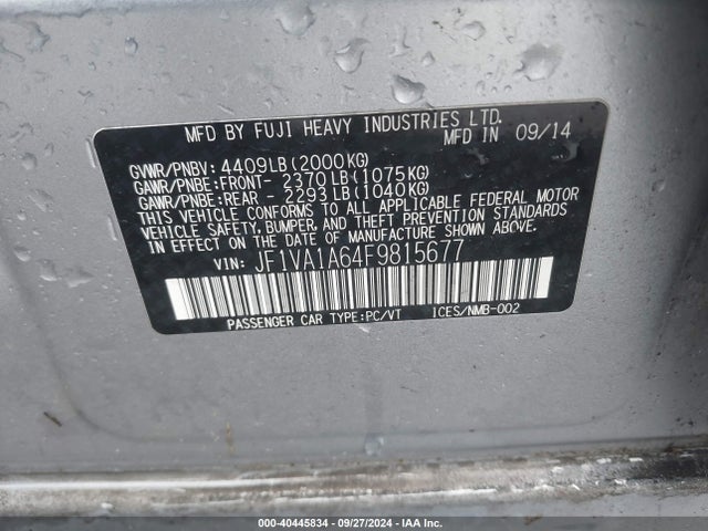 JF1VA1A64F9815677 Subaru WRX