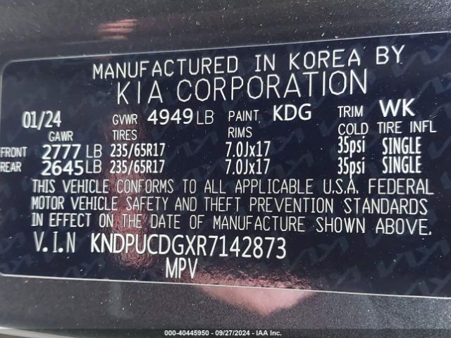 KNDPUCDGXR7142873 KIA Sportage Hybrid Lx