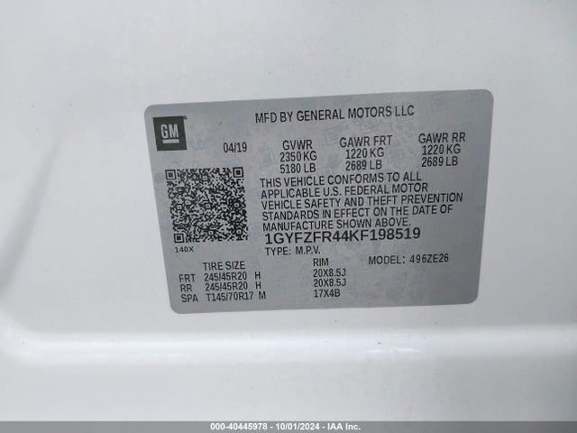 2019 CADILLAC XT4 1GYFZFR44KF198519 Photo 8