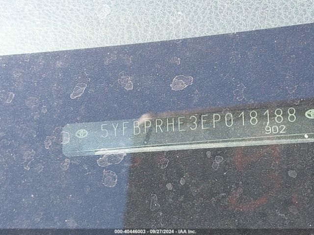 5YFBPRHE3EP018188 Toyota Corolla Le Eco Plus