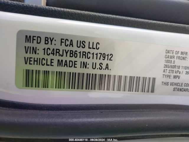 1C4RJYB61RC117912 Jeep Grand Cherokee 4xe