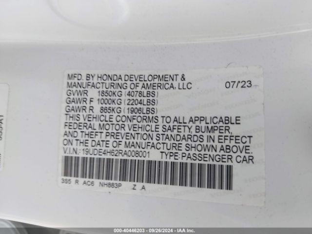 19UDE4H62RA008001 Acura Integra A-spec W/ Technology