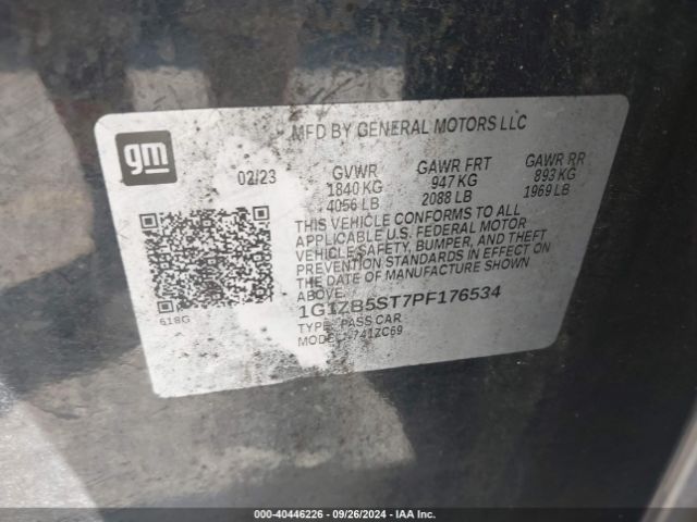 1G1ZB5ST7PF176534 Chevrolet Malibu Fwd Ls
