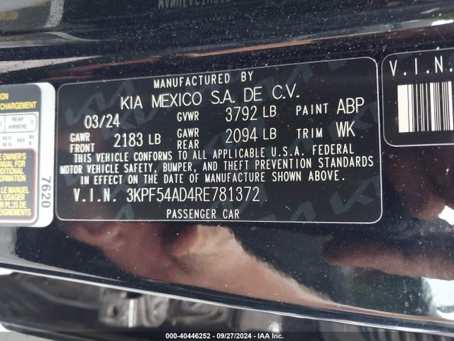 KIA Forte Gt-line 2024 3KPF54AD4RE781372 Image 9