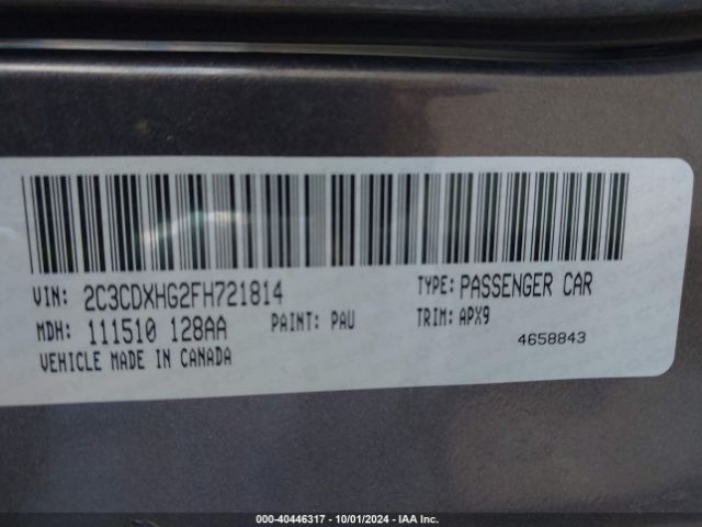 2C3CDXHG2FH721814 Dodge Charger Sxt