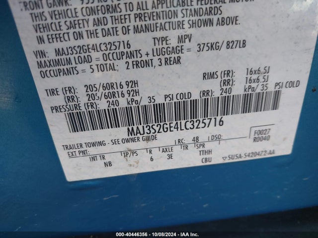 Ford Ecosport Se 2020 MAJ3S2GE4LC325716 Image 9