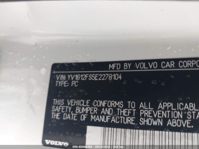YV1612FS5E2278104 Volvo S60 T5